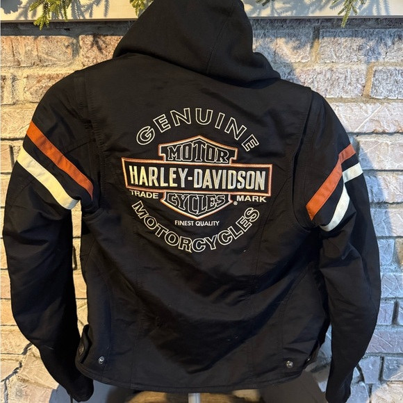Harley-Davidson Black Jacket/ Vest Combo. SEE PHOTOS AND DESCRIPTION - Picture 2 of 7